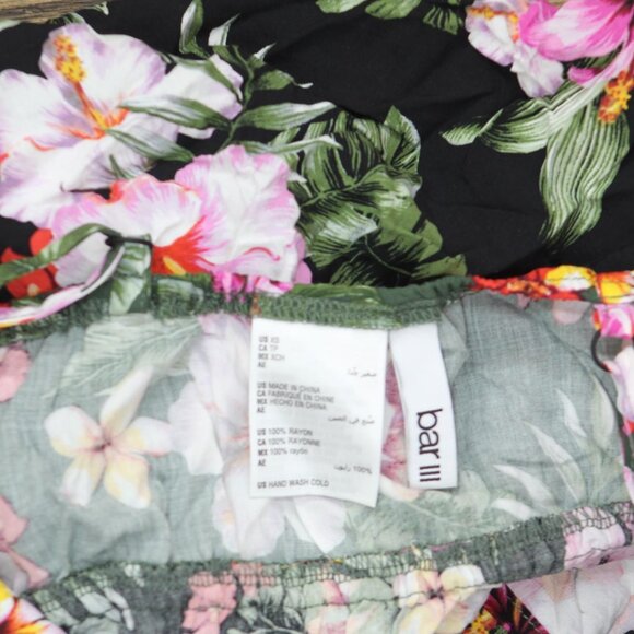 NWT Bar III Womens Floral-Print Tiered Cover Up Dress MBTH25834 Black Multi XS - Picture 7 of 7